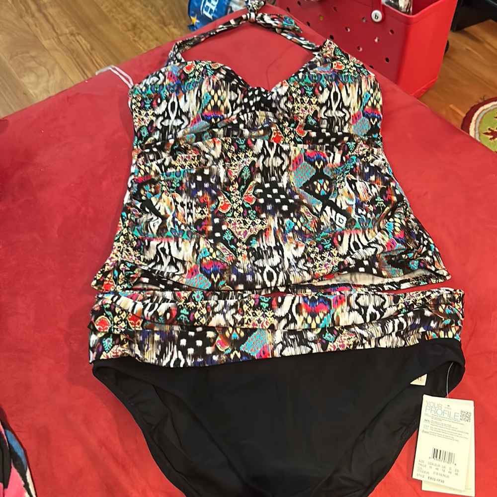 Two piece halter style tankini size 16.